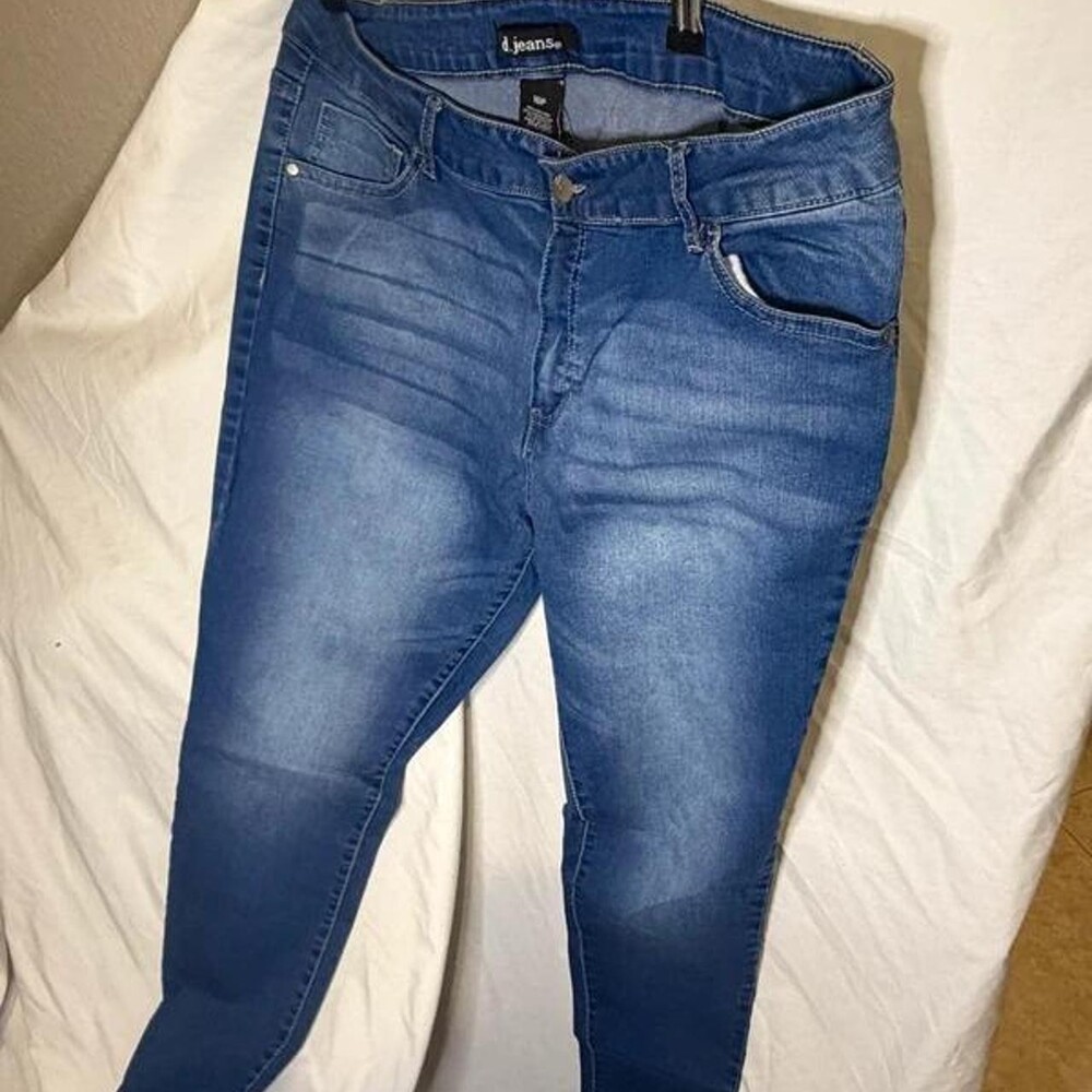 d. jeans Blue High Rise Skinny Stretch Denim Pants - Size 16P (Petite)